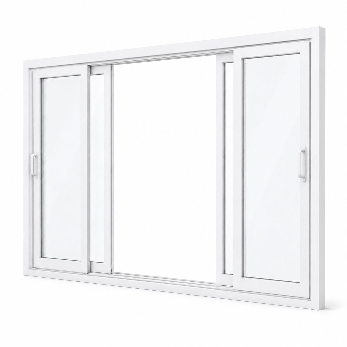 168 in. x 80 in. 4-panel white aluminum sliding patio door by ROZAN