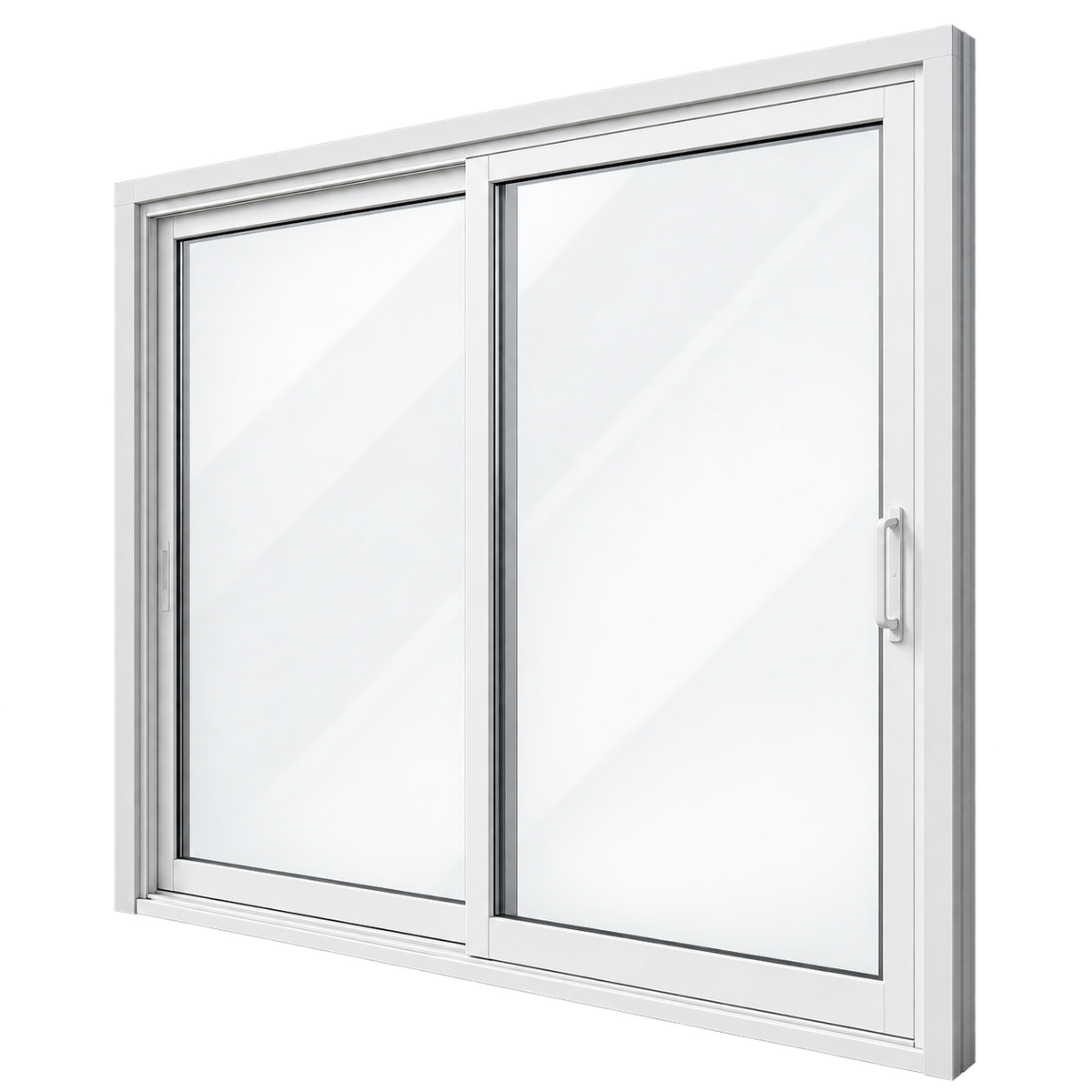 60 in. x 96 in. 2-panel white aluminum sliding patio door by ROZAN
