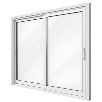 96 in. x 96 in. White Aluminum Sliding Patio Door